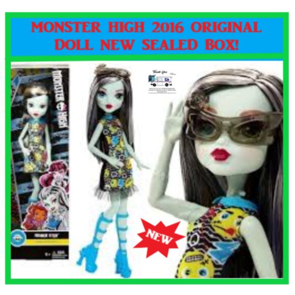Monster High Frankie Stein Doll 2016 SEALED NIB DVH19 Mattel 🆕FAST😮‍💨⚡🚚 - Picture 1 of 16